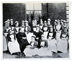 Miss Gordon, Miss Crossland and twenty nurses and sisters